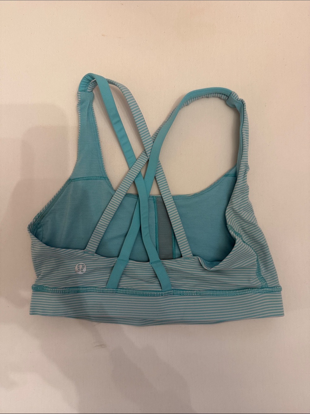 lululemon athletica Light Aqua Strappy Sports Bra size 4